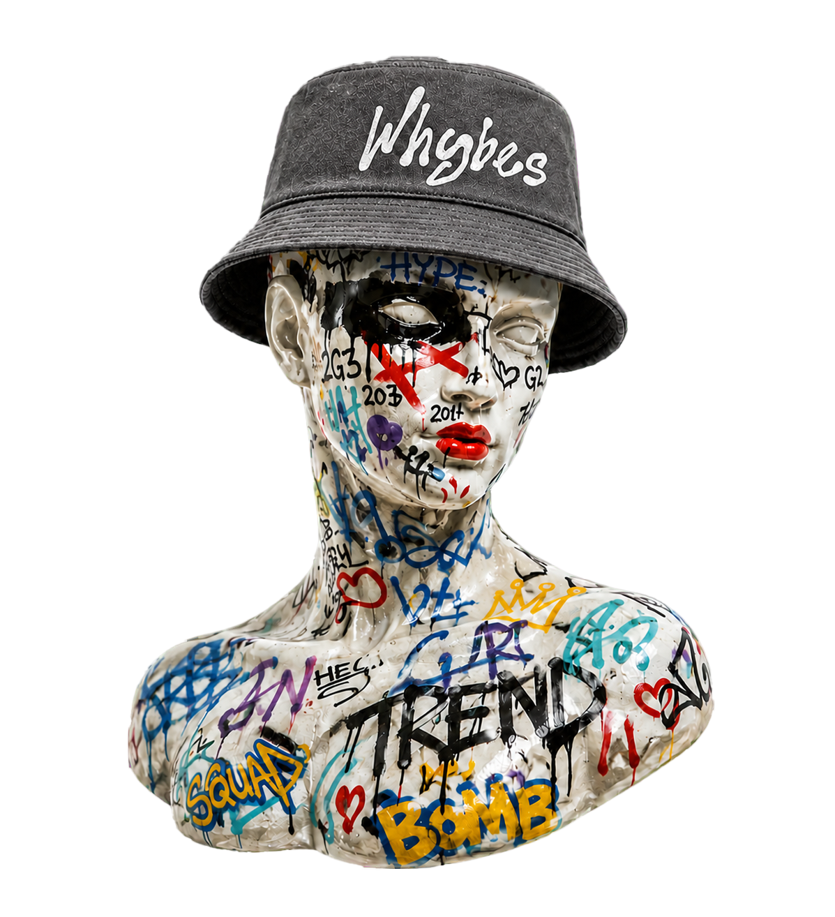 Why Wear H-29 Whybes Bucket washed gray mannequin front