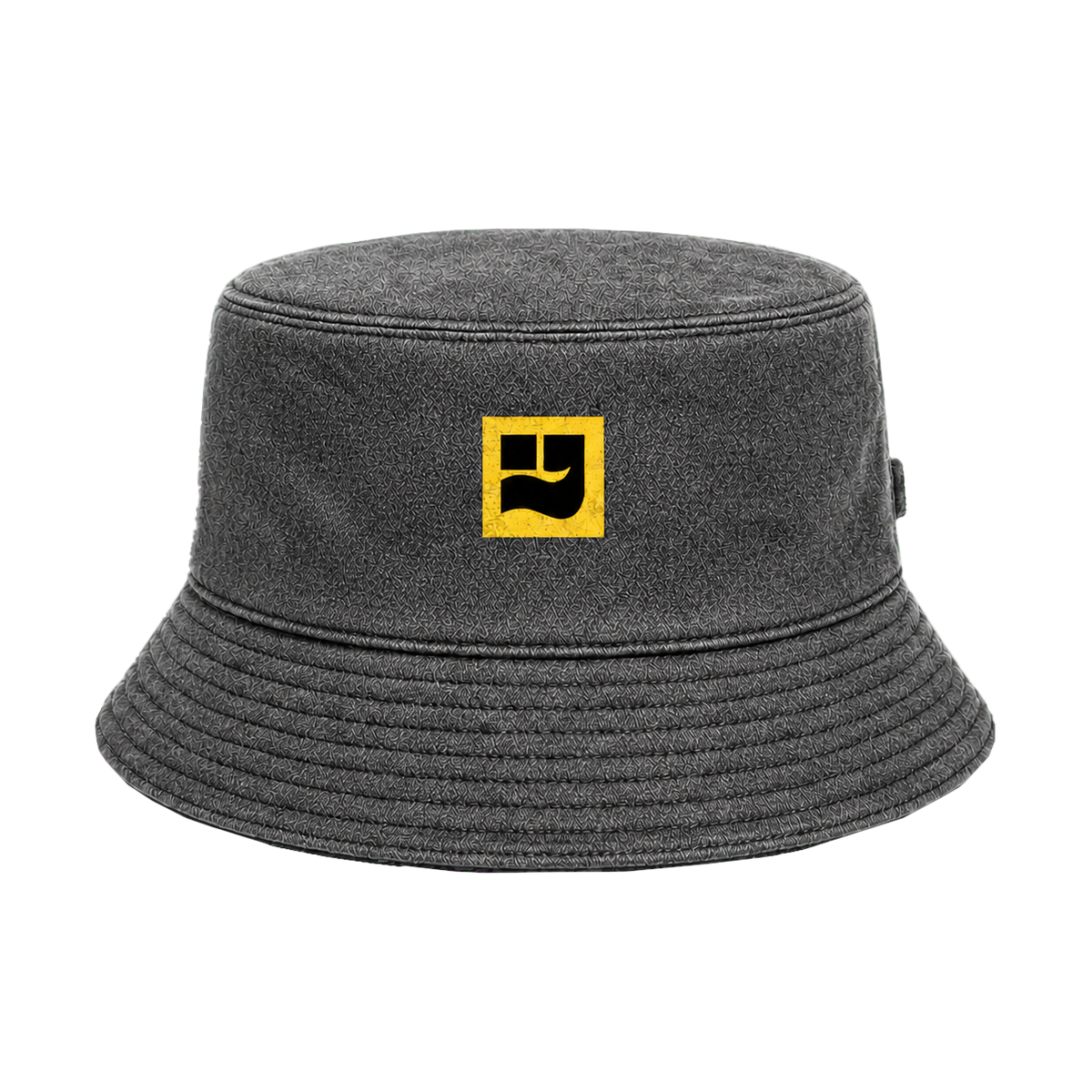Why Wear WHY Yellow Mark Bucket washed gray full floating
