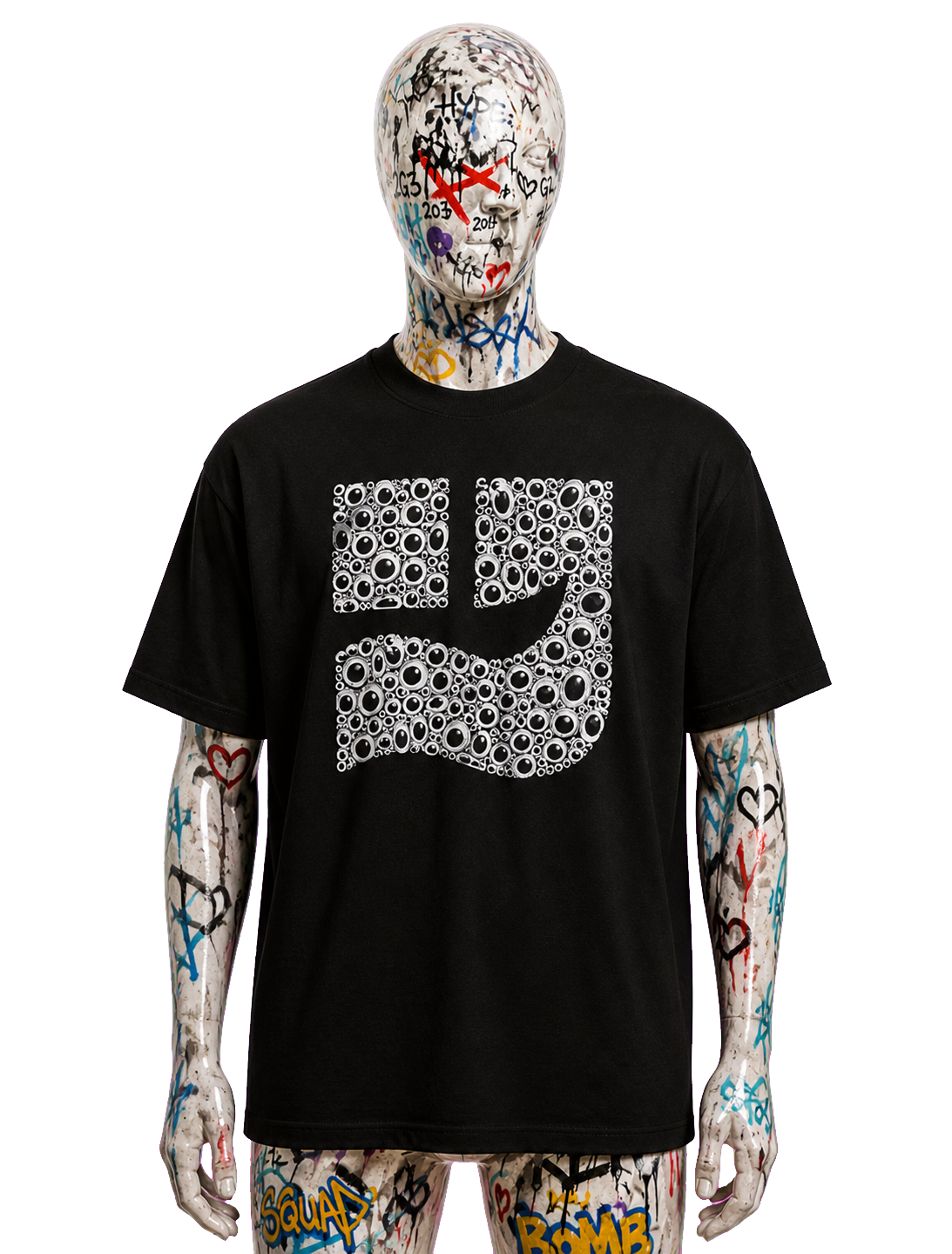 Why Wear T-01-eyes 03 mannequin front mockup